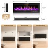 42'' Electric Fireplace Heater, Recessed and Wall Mounted Freestanding Linear