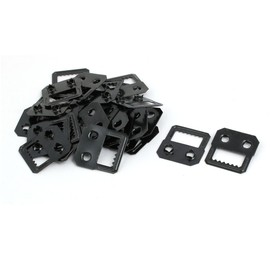 Sourcingmap Album Photo Frame Picture Metal Self Fix Sawtooth Two Holes Hanger Black 25pcs