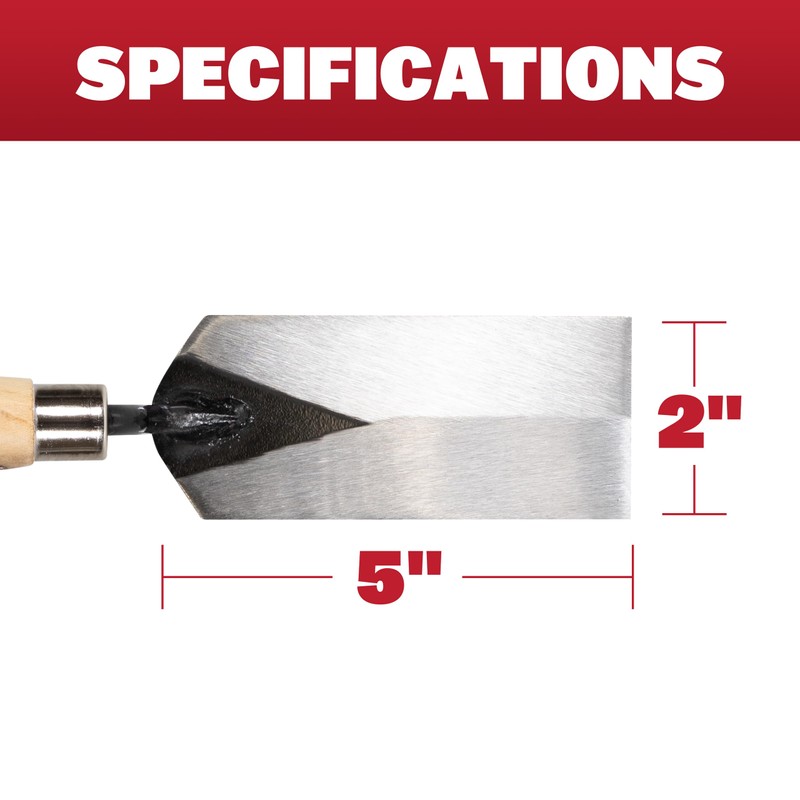 Marshalltown Masonry Margin Trowel, 5 Inches by 2 Inches, Carbon