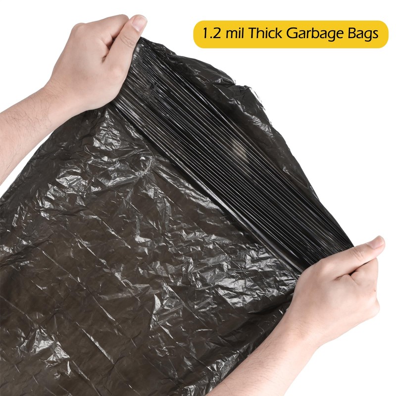Automatic Trash Can Refill Bags 6 Rolls Black Trash Bags