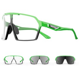 SCVCN S327 Bicycle Glasses, Self-tinting Men Women MTB Glasses Photochromic Road Bike Sunglasses Clear Sports Glasses Cycling