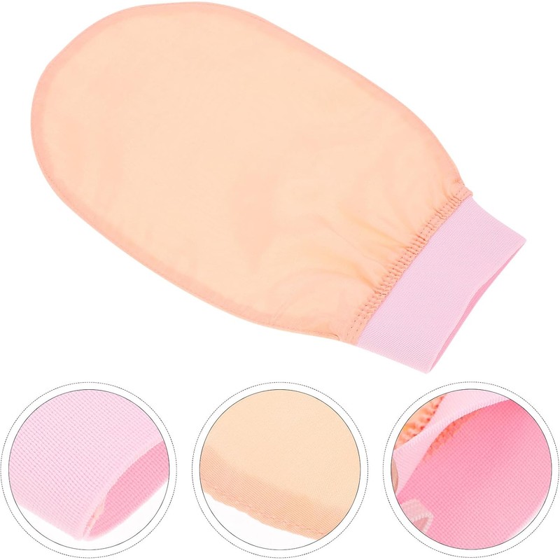 Guante Exfoliante Rosa para Baño y Ducha de Seda Imitada