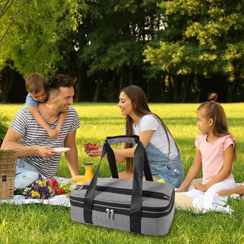 QEES Insulated Casserole Carriers for Hot or Cold Food,Double Decker