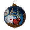 Las Vegas Christmas Ornament Hand Painted from Inside with Gift
