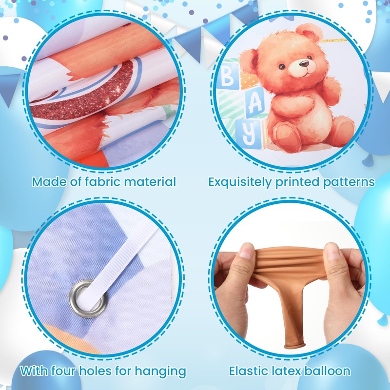 We Can Bearly Wait Baby Shower Decorations Set with 50