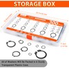 Jeboler 300 Circlips Set, Diameter 3-28 mm, E-Clips, Snap Ring,