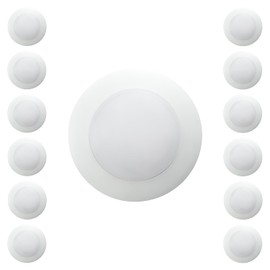 GREENLUX 7.5" Surface Mount Led Disk Light Suit for 3" or 4" J-Box, 5CCT, CRI90, 1000lm, 11W, Low Profile Flush Mount Ceiling Light Fixture (12 Pack)