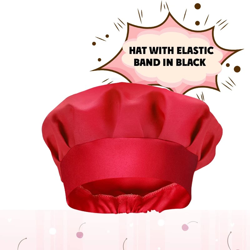 yarachel Kids Apron and Chef Hat Set - 8 Pieces