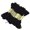 Black Embroidery Floss, 24 Skeins Embroidery Thread Friendship Bracelet String,