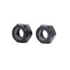 binifiMux 30Pcs M6-1.0mm Black Zinc Plated Nylon Lock Nuts Inserted