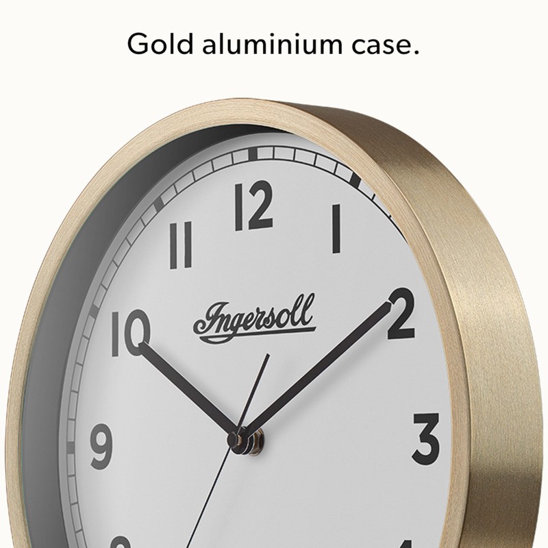Ingersoll Analogue Wall Clock, Easy To Read, 30cm Diameter in