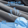 bedsmile Seersucker Cooling Comforter Queen Size, Q-Max 0.45 Reversible Cooling