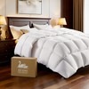 Premium Goose Down Fiber Comforter Queen Size, Ultra Fluffy Hotel