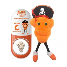 GIANTmicrobes Vitamin C Plush - This Little Guy is the Perfect Remedy! Perfect, Educational Get Well Soon Gift That's Based On the Shape of the Actual Molecule
