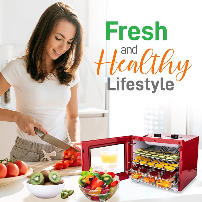 Electric Countertop Food Dehydrator Machine - 350-Watt Premium Multi-Tier Meat
