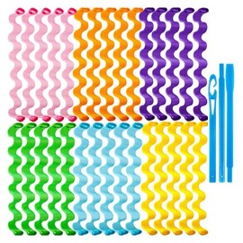 OCCOUMR Pack of 30 Curlers for Long Hair, Curlers Spiral Curls Styling Kit No Heat Hair Curlers Wave Styles with 2 Pieces Styling Hooks for All Hair Lengths