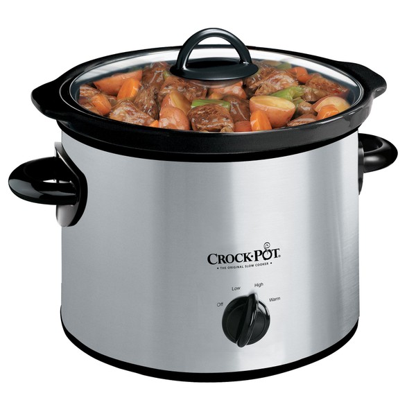 Crockpot Manual 3-Quart Slow Cooker Silver