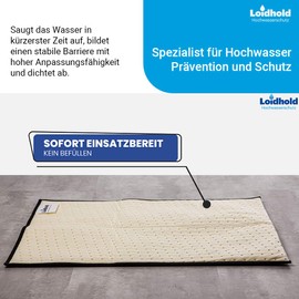 Mobile Water Protection Hose Flood Protection 120 x 50 cm Two-chamber System | Protection Against Flooding | Immediately Ready For Use | Water Barrier | Crisis Prevention