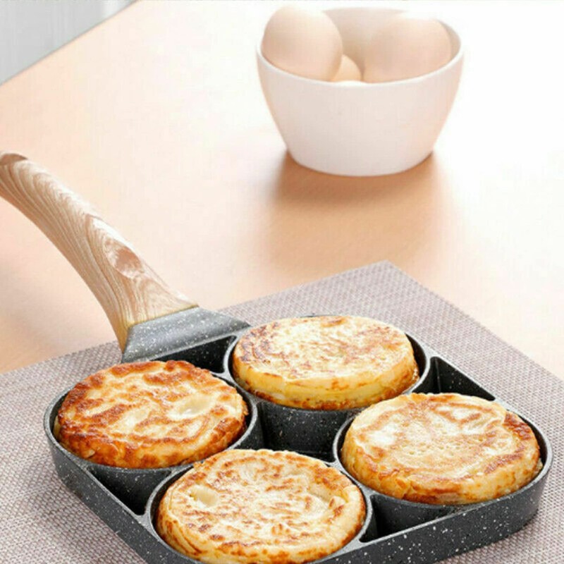 4 Cup Fried Egg Pancake Burger Pan Non Stick Breakfast