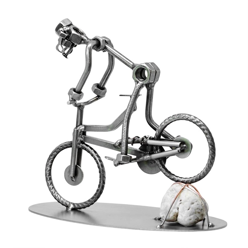 Screw Manikin MTB Mountain Bike Cycling Stone-Hand-Made Gift Idea
