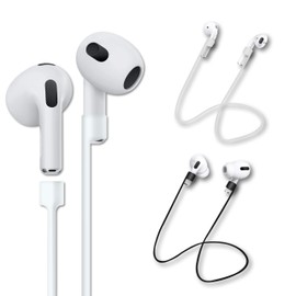 rootful.® 2X AirPods Halteband [ZUVERLÄSSIG] Halterung für Sport, Reisen UVM. - AirPods Zubehör - AirPods Straps aus weichem Silikon kompatibel mit AirPods 1, 2, 3, AirPods Pro 1,2