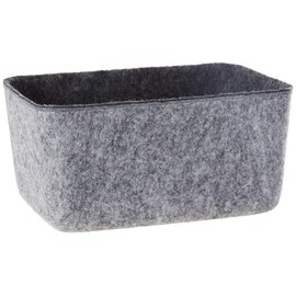 Three by Three Seattle Felt-Like-It! Deep Drawer Organizer, Charcoal (48092), 6x4x2.75"