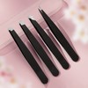 4-Piece Beauty Tweezer Set for Hair, Eyebrows, Eyelashes Pointed Tip 10ea
