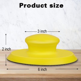 150MM Round Pad Hand Sanding Block,Hand Polishing Block Hook and Loop Disc Ideal Sand Polishers for Woodworking Home Crafts Automobile Body