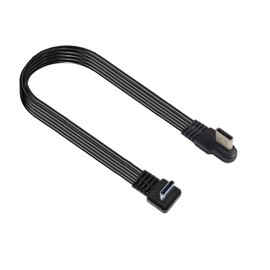 STUPDOLERI 90 Degree USB C to USB C Cable,Right Angle USB C 2.0 Flat Data Cable Type C Male to Male Charging Short Cord for Phones, Laptop, Car Chargers (CMUPSS-CMZW, 0.65FT/20CM)