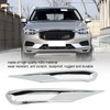 2pcs Front Fog Light Cover Trim Silver Fog Lamp Bezel