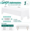 Showgeous White Tablecloths Rectangular Polyester Tablecloth for 8ft Rectangle Tables