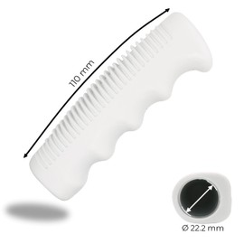 Retro Bicycle Grips White Rubber Non-Slip Soft 1 Pair Vintage Bicycle Grips Brown Dutch Bike City Bike Women's Bicycle Single Speed Bike Men's Bike Grips Rubber Grips Classic Handlebar Grips 22.2 mm