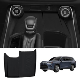 Abystar Wireless Charging Anti-Slip Mat for Grand Highlander 2024 2025, Black Silicone Protective Pad Liners for Grand Highlander Accessories