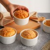 Samsle Porcelain Ramekins 4 oz Oven Safe, Small Souffle Dishes