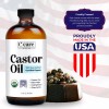 C CARE Castor Oil Organic Cold Pressed Unrefined Glass Bottle