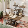 GiftGo Narrow Console Table for Entryway Industrial 4-Tier Sofa Table