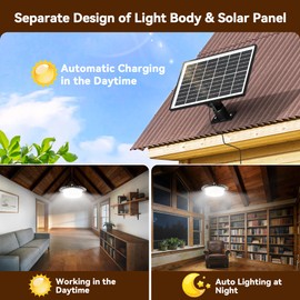 Solar Lights Outdoor Waterproof,396 LED Solar Shed Light Indoor Outdoor