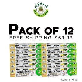 Al Riyan Organic Black Seed Moringa Herbal Toothpaste Pack of 12, Al Riyan—fluoride