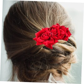 IWOWHERO Rose Hair Comb Floral Hair Accessory Perfect for Wedding Bridal Festival