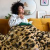 HOMORE Fluffy Leopard Blanket, Plush Cheetah Print Throw Blankets Soft