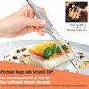 A2Z Scilab 10"Long Food Tongs BBQ Grill Serrated Tweezer Forceps