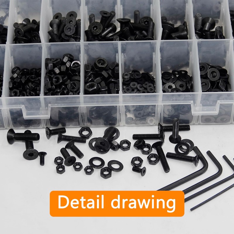 1715Pcs M2 M3 M4 M5 Screw Kit - 3D Printer