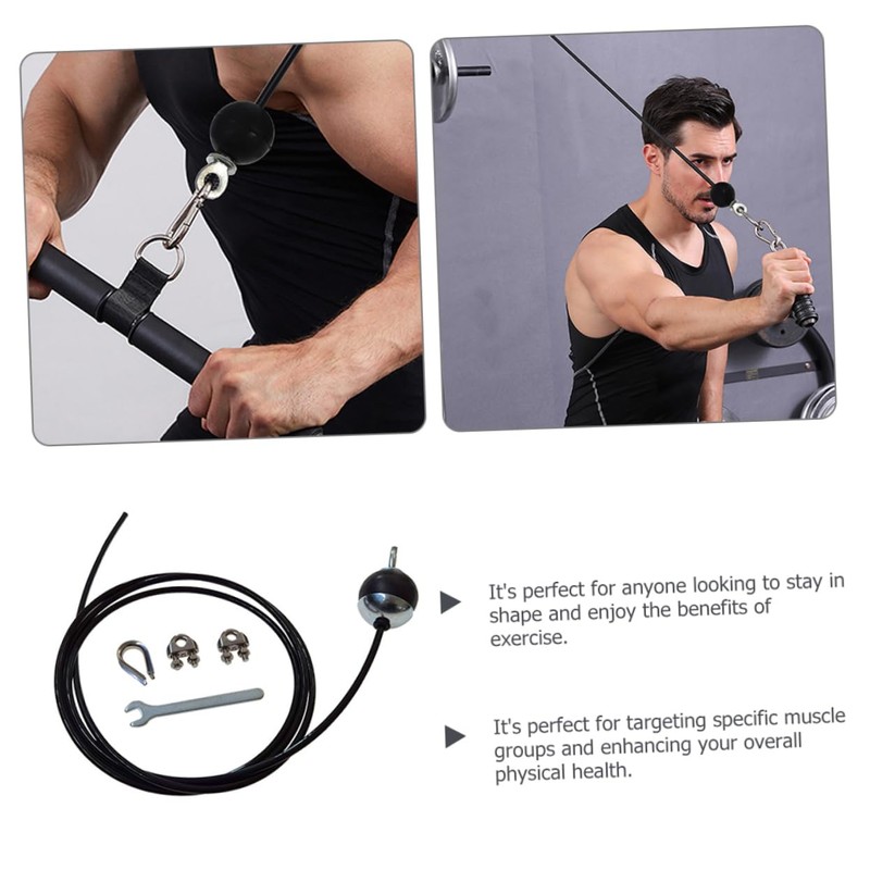 GRIRIW DIY Home Gym Workout Cable Heavy Duty PU Coated