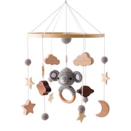 Mobile Baby Wind Chimes, Wind Chime Rattle Baby Bed Mobile, Mobile Holder Bed Bell Pendant Baby Bed Cot Changing Table Decoration, Newborn Gift Baby Room Decoration (Elephant)