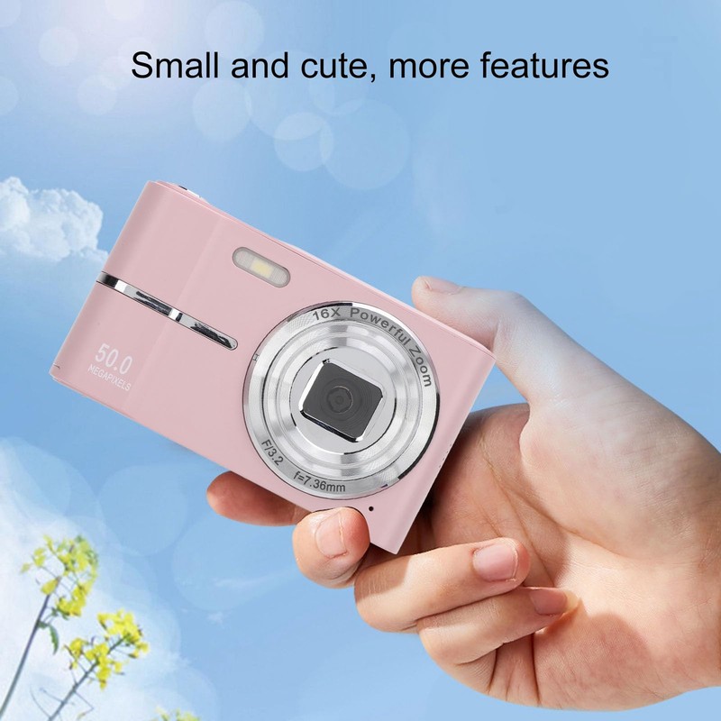 FHD 1080P Camera, Autofocus 16X Zoom 2.4in Screen Pocket Digital