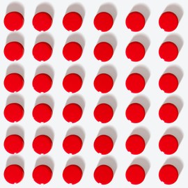 PYJLBX Fridge Magnets, 40 Pack Magnets Strong Magnet Whiteboard Magnets Small Magnets for Whiteboard Craft, Mini Magnets Heavy Duty Fridge Magnets for Adults, Round Magnets for Fridge Notice Board,Red
