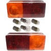 APUK Pair Rear Brake Lights & Bulbs Replacement for Case