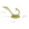 MVMRGGAH 2 Pack Traditional Gold Brass Heavy Duty Coat Hooks