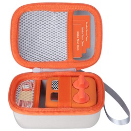 Lebakort Lebakort Hard Case Compatible with Yoto Mini Kids Audio Music Player Children Speaker Plays Audiobook Cards Radio (Off White + Orange Case)
