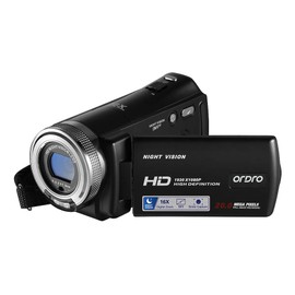 Ordro V12 Video Camera Camcorder Digital YouTube Vlogging Camera Recorder Full HD 1080P 15FPS 3.0 Inch 270 Degree Rotation LCD 16X Digital Zoom Camcorder